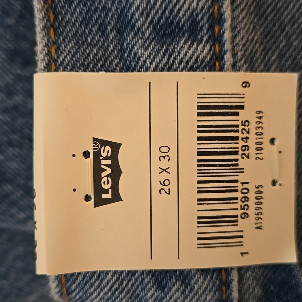 LEVI'S 501 '90S BUTTON FLY WOMEN'S PREMIUM DENIM JEANS NEW TAGS 26 X 30 MID RISE - Picture 8 of 15